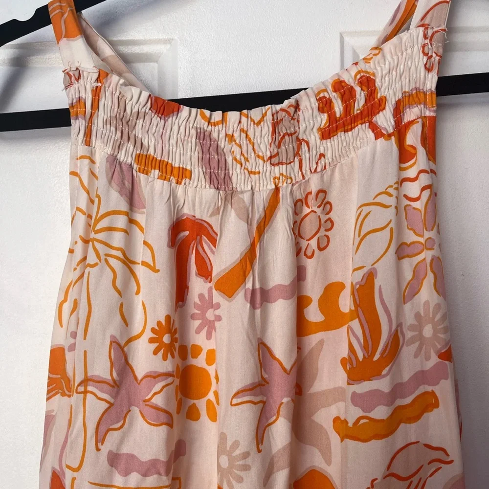 Label of Love Orange Seaside Print Maxi Dress Medium - Picture 6 of 10